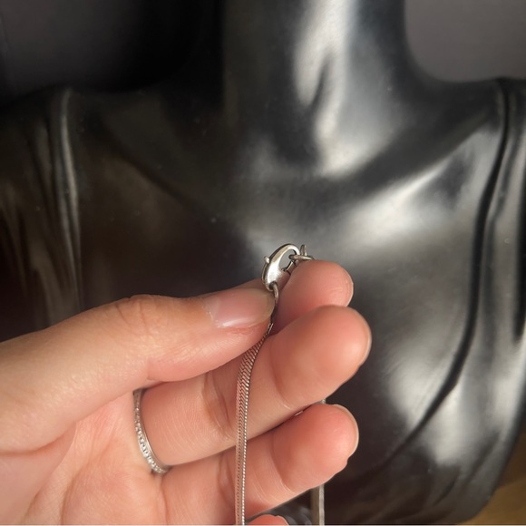 Silver tone madewell herringbone necklace chain - Picture 6 of 7